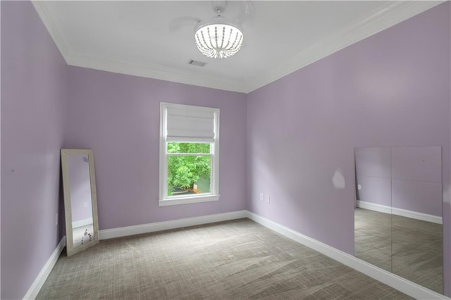1786 Dekalb Ave NE, Atlanta, GA 30307 - carpeted spare room featuring a chandelier, crown molding, and baseboards