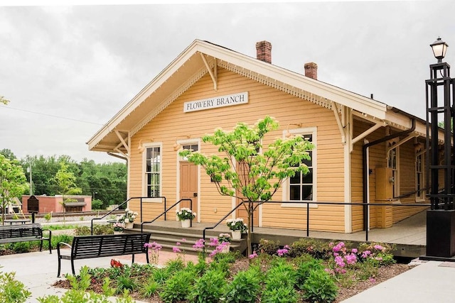 exterior space with covered porch