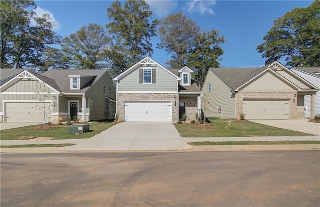 craftsman-style house with a garage