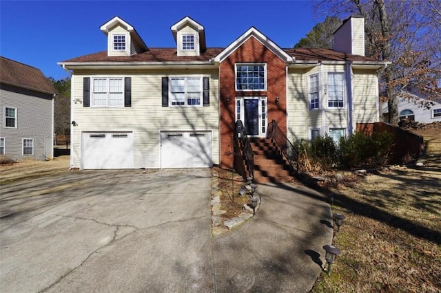 view of front of house featuring a garage