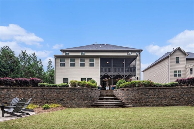 4435 Mossbrook Cir, Alpharetta, GA 30004 - back of property with a lawn