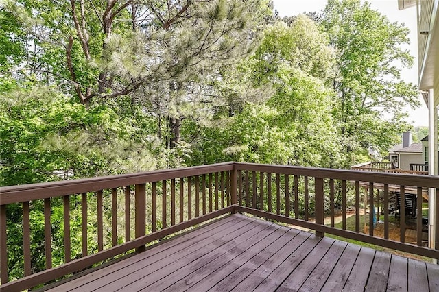 view of wooden deck