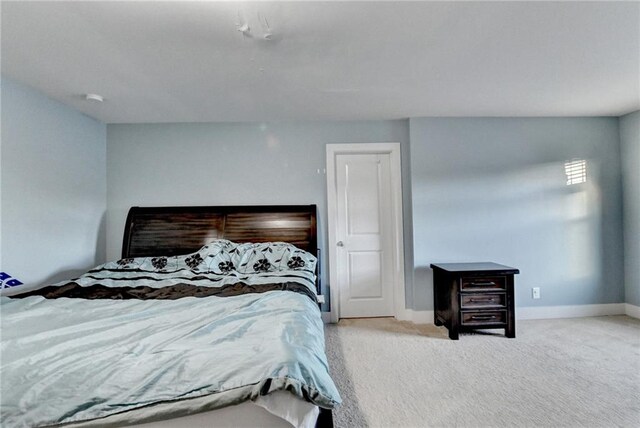 view of carpeted bedroom