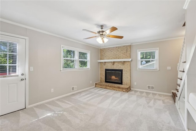 1231 Sanden Ferry Dr, Decatur, GA 30033 - unfurnished living room featuring ornamental molding and visible vents