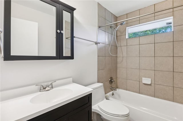 1231 Sanden Ferry Dr, Decatur, GA 30033 - bathroom featuring toilet, shower / bathing tub combination, and vanity