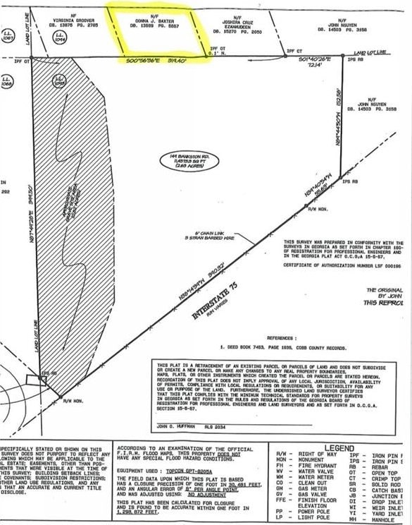 601 Bonnie Dell Dr, Marietta GA, 30062 land for sale