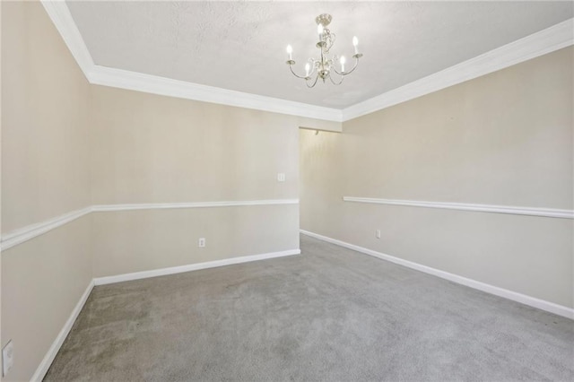 1056 Shadow Lake Dr, Lithonia, GA 30058 - carpeted empty room featuring a chandelier and crown molding