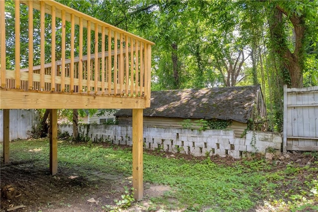 85 Ollie St, Atlanta, GA 30314 - view of yard featuring a wooden deck