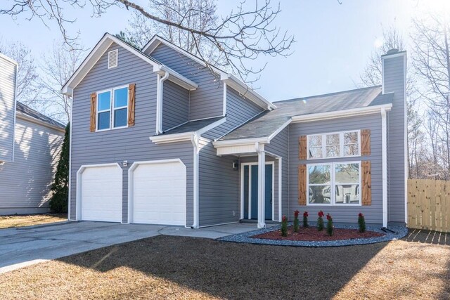 front facade featuring a garage