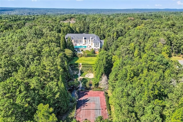 9620 Cedar Grove Rd, Chattahoochee Hills, GA 30213 - aerial view of property and surrounding area with a forest