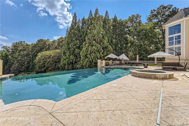 9620 Cedar Grove Rd, Chattahoochee Hills, GA 30213 - view of pool with a patio and a pool with connected hot tub