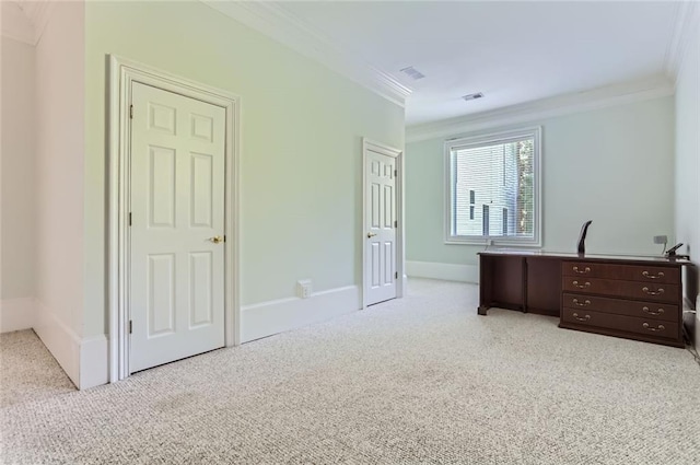 9620 Cedar Grove Rd, Chattahoochee Hills, GA 30213 - unfurnished bedroom with ornamental molding, carpet floors, and baseboards