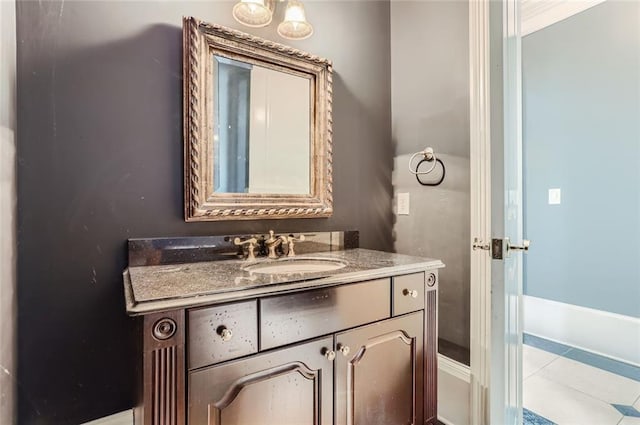 9620 Cedar Grove Rd, Chattahoochee Hills, GA 30213 - bathroom featuring vanity and tile patterned flooring