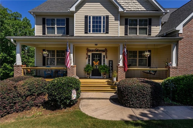 craftsman-style house with covered porch