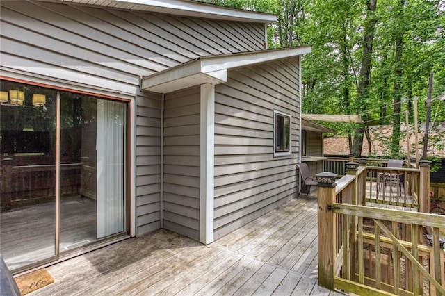view of wooden deck