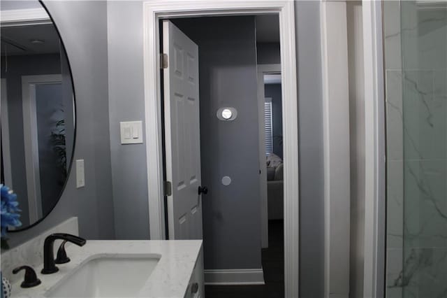 bathroom with vanity