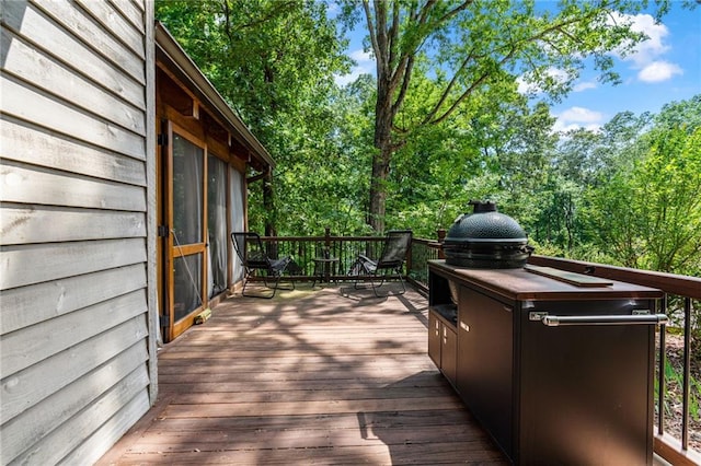 7875 Robin Rd, Cumming, GA 30041 - deck with view of wooded area