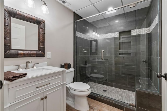 7875 Robin Rd, Cumming, GA 30041 - full bath featuring toilet, a stall shower, and vanity