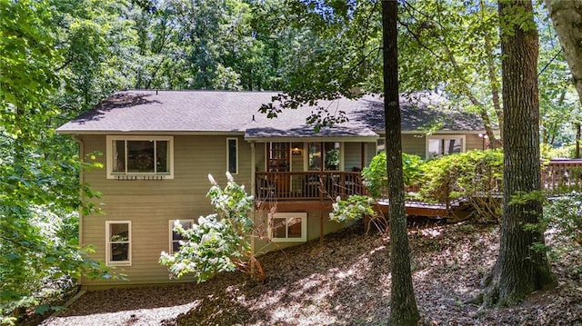 7875 Robin Rd, Cumming, GA 30041 - back of house with a deck and a shingled roof