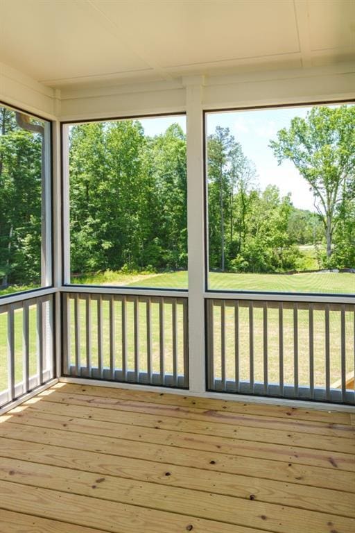 296 River Run Dr, Dallas, GA 30132 - deck with view of wooded area and a yard