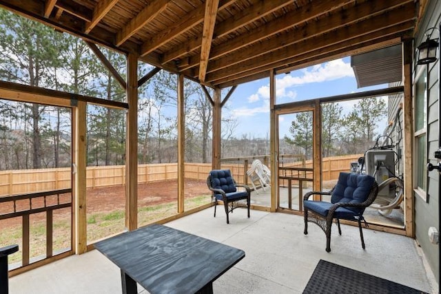 view of sunroom