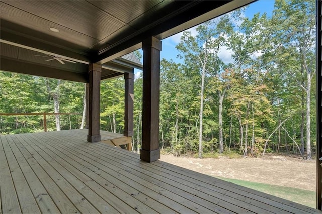 33 Cedar Gate Ln, Kingston, GA 30145 - wooden deck featuring ceiling fan