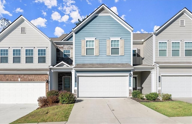 view of property with a garage