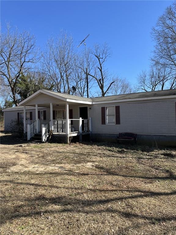 view of front of home with covered porch