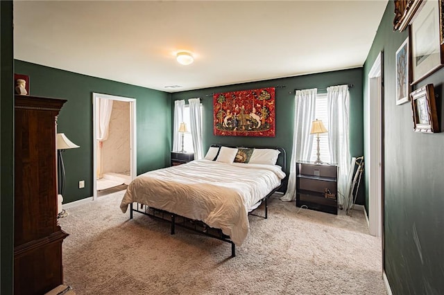 305 Thimbleberry Dr, Dawsonville, GA 30534 - carpeted bedroom featuring multiple windows and ensuite bathroom