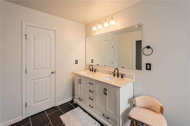 305 Thimbleberry Dr, Dawsonville, GA 30534 - full bathroom featuring double vanity and tile patterned flooring