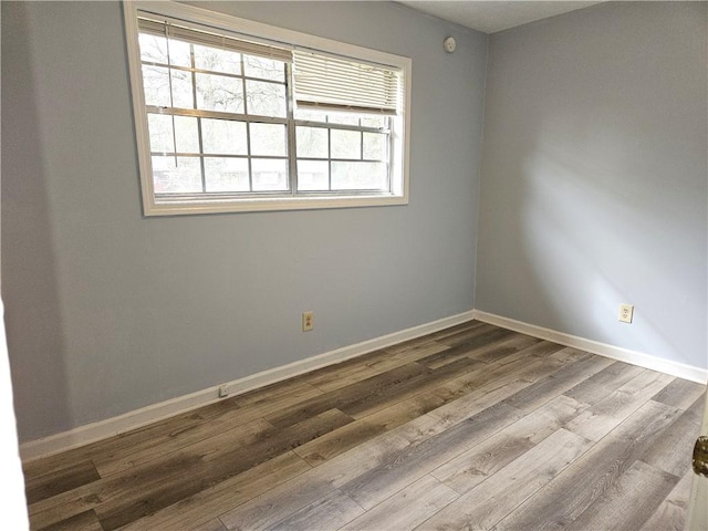 empty room with wood-type flooring