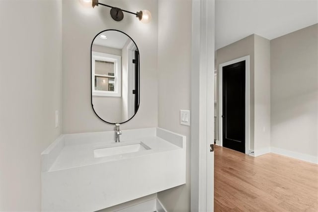 2329 Mason Dr Unit D24, Atlanta, GA 30316 - bathroom featuring vanity, wood finished floors, and baseboards