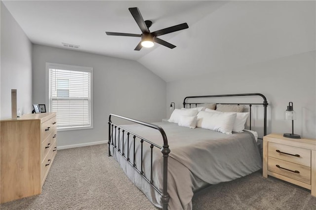 3940 Frasier Dr, Cumming, GA 30028 - carpeted bedroom with lofted ceiling and ceiling fan