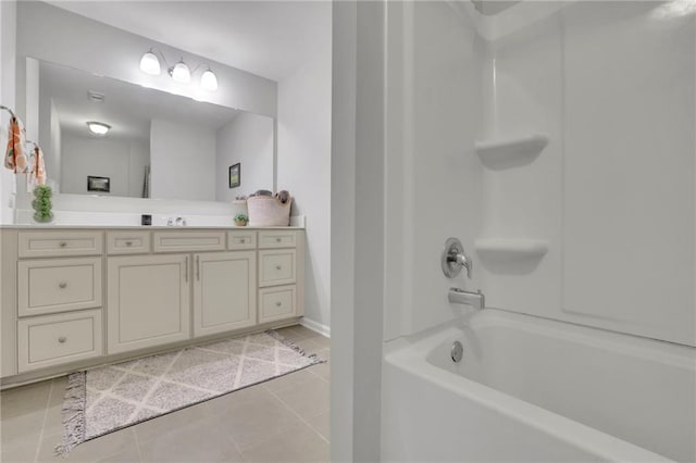 3940 Frasier Dr, Cumming, GA 30028 - full bathroom featuring tile patterned flooring, vanity, and shower / washtub combination