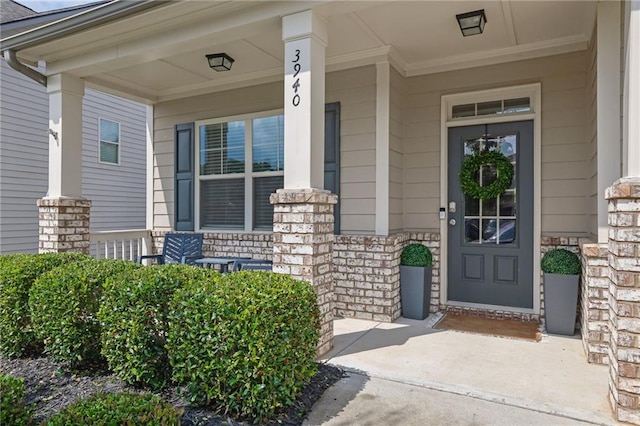 3940 Frasier Dr, Cumming, GA 30028 - entrance to property featuring covered porch and stone siding