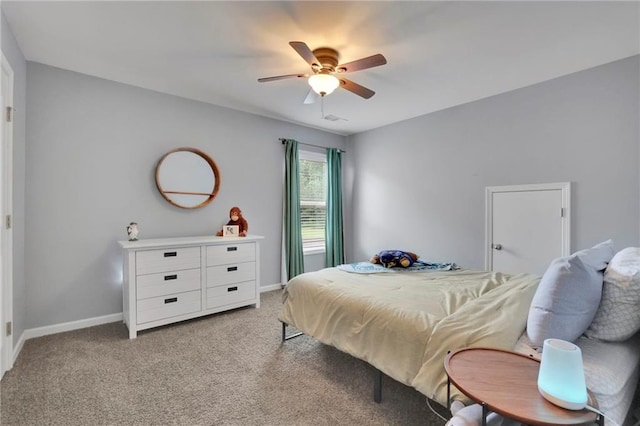 3940 Frasier Dr, Cumming, GA 30028 - bedroom with light colored carpet and a ceiling fan