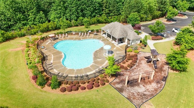 3940 Frasier Dr, Cumming, GA 30028 - community pool featuring a gazebo