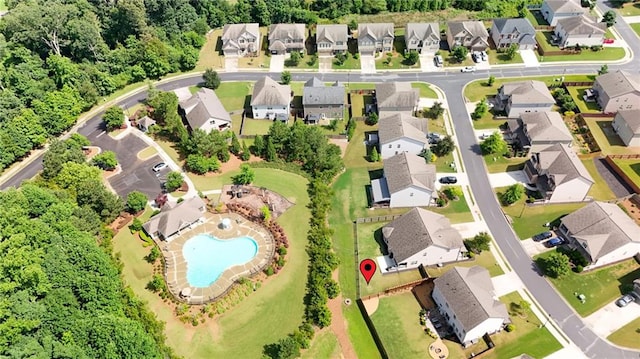 3940 Frasier Dr, Cumming, GA 30028 - aerial perspective of suburban area with a pool