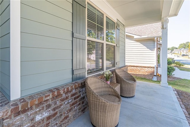 view of patio / terrace featuring covered porch