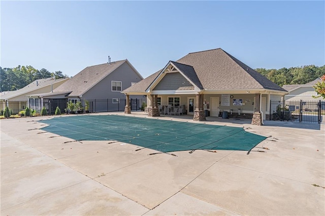 view of pool featuring a patio