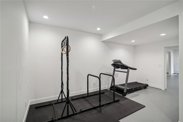 view of workout area