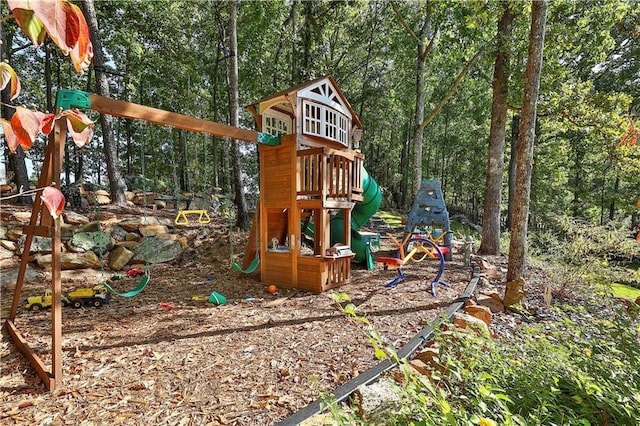 view of jungle gym