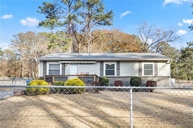 view of ranch-style home