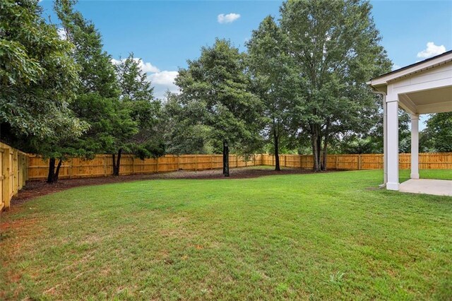 view of yard with a patio