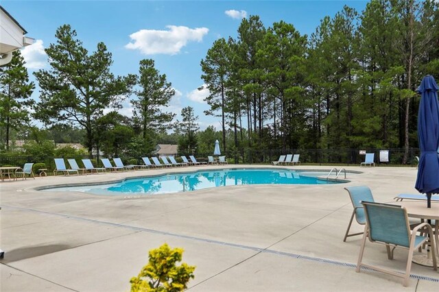 view of pool with a patio