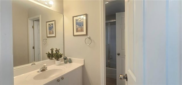 4230 Glen Vista Ct, Duluth, GA 30097 - bathroom featuring vanity and enclosed tub / shower combo