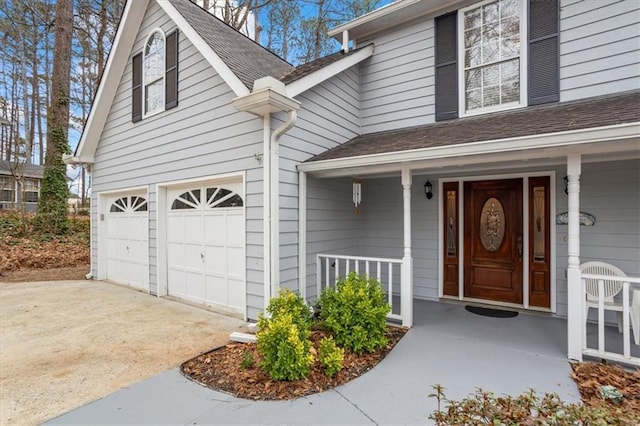 property entrance with a porch