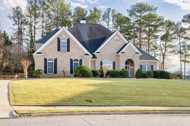 view of front of home featuring a front yard