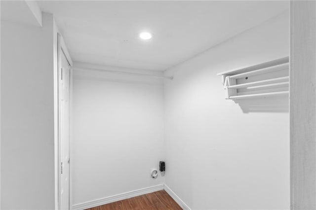 1966 Briarwood Dr, Gainesville, GA 30501 - washroom with dark wood-style floors, baseboards, and recessed lighting