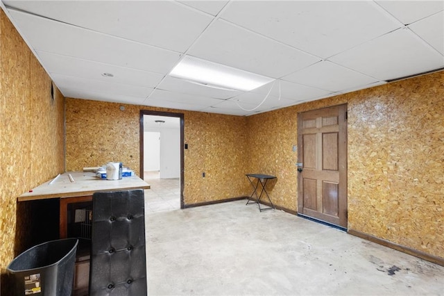 1966 Briarwood Dr, Gainesville, GA 30501 - below grade area featuring a paneled ceiling and baseboards